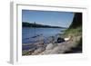 Boy Relaxing by the Delaware River-William P. Gottlieb-Framed Photographic Print