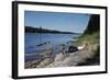 Boy Relaxing by the Delaware River-William P. Gottlieb-Framed Photographic Print