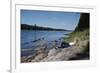 Boy Relaxing by the Delaware River-William P. Gottlieb-Framed Photographic Print