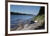 Boy Relaxing by the Delaware River-William P. Gottlieb-Framed Photographic Print