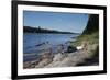 Boy Relaxing by the Delaware River-William P. Gottlieb-Framed Photographic Print