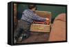 Boy Removing Fire Engine from Toy Chest-William P. Gottlieb-Framed Stretched Canvas