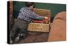 Boy Removing Fire Engine from Toy Chest-William P. Gottlieb-Stretched Canvas