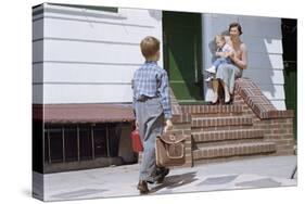 Boy Returning from School-William P. Gottlieb-Stretched Canvas