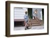 Boy Returning from School-William P. Gottlieb-Framed Photographic Print