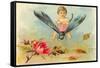 Boy Riding Dragonfly-null-Framed Stretched Canvas