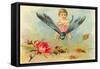 Boy Riding Dragonfly-null-Framed Stretched Canvas