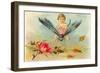 Boy Riding Dragonfly-null-Framed Art Print