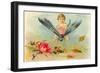 Boy Riding Dragonfly-null-Framed Art Print