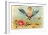 Boy Riding Dragonfly-null-Framed Art Print