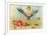 Boy Riding Dragonfly-null-Framed Premium Giclee Print