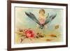 Boy Riding Dragonfly-null-Framed Premium Giclee Print