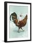 Boy Riding Giant Rooster-null-Framed Art Print