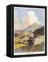 Boy Riding Motor Bike-Algernon Fovie-Framed Stretched Canvas