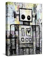 Boy Robot Color-Roseanne Jones-Stretched Canvas