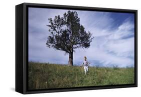 Boy Running Down Hill-William P. Gottlieb-Framed Stretched Canvas