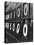 Boy Running Scoreboard at Griffith Stadium During the Baseball Game-Hank Walker-Stretched Canvas