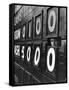 Boy Running Scoreboard at Griffith Stadium During the Baseball Game-Hank Walker-Framed Stretched Canvas
