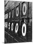 Boy Running Scoreboard at Griffith Stadium During the Baseball Game-Hank Walker-Mounted Photographic Print