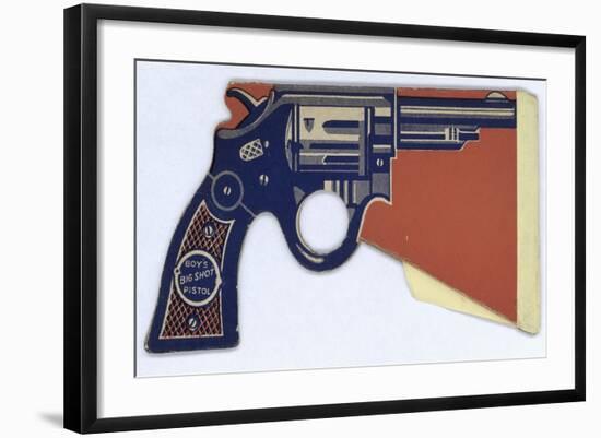 Boy's Big Shot Pistol Made of Paper-null-Framed Giclee Print