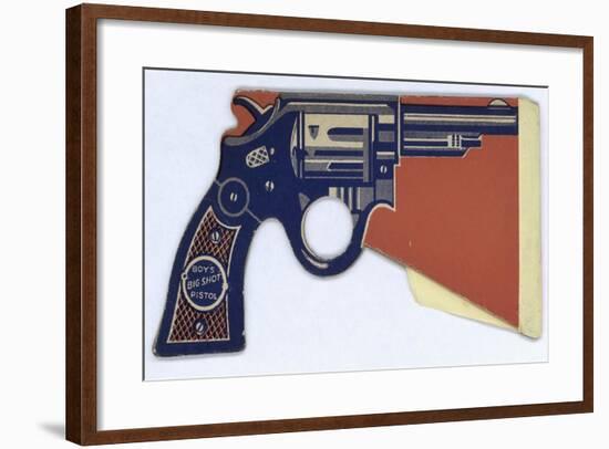 Boy's Big Shot Pistol Made of Paper-null-Framed Giclee Print