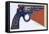 Boy's Big Shot Pistol Made of Paper-null-Framed Stretched Canvas