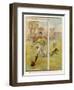 Boy Scores a Goal-Radcliffe Wilson-Framed Art Print