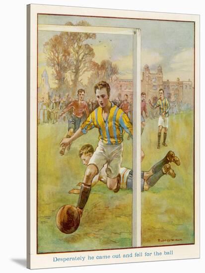 Boy Scores a Goal-Radcliffe Wilson-Stretched Canvas