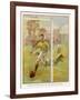 Boy Scores a Goal-Radcliffe Wilson-Framed Art Print