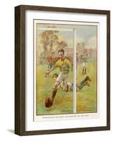 Boy Scores a Goal-Radcliffe Wilson-Framed Art Print