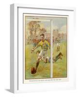 Boy Scores a Goal-Radcliffe Wilson-Framed Art Print