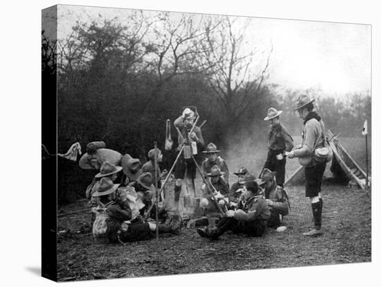 Boy Scouts Camping, 1926-null-Stretched Canvas