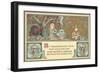 Boy Scouts Camping with Turkey-null-Framed Art Print