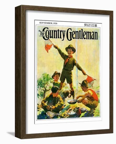 "Boy Scouts," Country Gentleman Cover, September 1, 1930-William Meade Prince-Framed Giclee Print