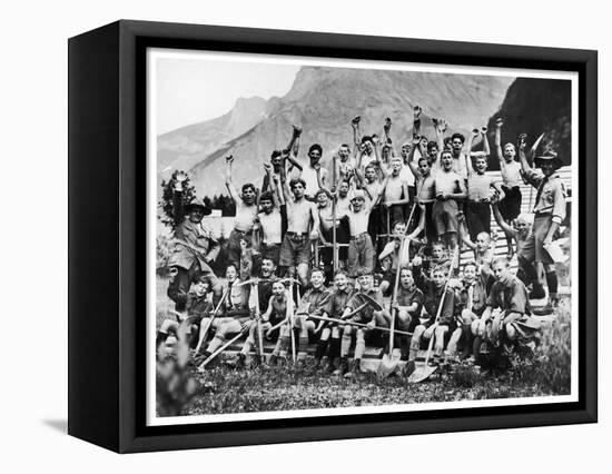 Boy Scouts from All Parts of Europe-null-Framed Stretched Canvas