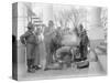 Boy Scouts making a fire for the visit of Sir Robert Baden-Powell to the White House, 1911-Harris & Ewing-Stretched Canvas