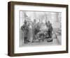 Boy Scouts making a fire for the visit of Sir Robert Baden-Powell to the White House, 1911-Harris & Ewing-Framed Photographic Print