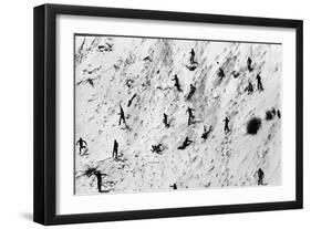 Boy Scouts Racing Down a Dune at the Indiana Dunes-Michael Rougier-Framed Giclee Print