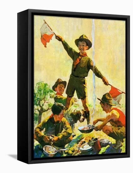 "Boy Scouts,"September 1, 1930-William Meade Prince-Framed Stretched Canvas