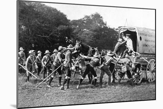 Boy Scouts with Van on Hampstead Heath, London-Reinhold Thiele-Mounted Art Print