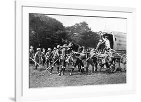 Boy Scouts with Van on Hampstead Heath, London-Reinhold Thiele-Framed Premium Giclee Print