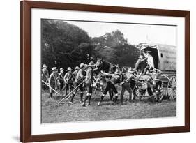 Boy Scouts with Van on Hampstead Heath, London-Reinhold Thiele-Framed Premium Giclee Print