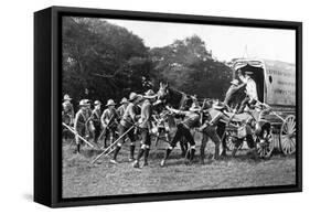 Boy Scouts with Van on Hampstead Heath, London-Reinhold Thiele-Framed Stretched Canvas
