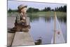 Boy Sitting by Lake in Cowboy Hat-William P. Gottlieb-Mounted Photographic Print