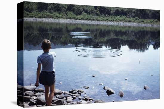 Boy Skipping Rocks-William P^ Gottlieb-Stretched Canvas