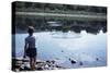 Boy Skipping Rocks-William P^ Gottlieb-Stretched Canvas