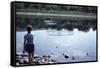 Boy Skipping Rocks-William P^ Gottlieb-Framed Stretched Canvas