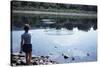 Boy Skipping Rocks-William P^ Gottlieb-Stretched Canvas