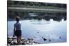 Boy Skipping Rocks-William P^ Gottlieb-Stretched Canvas