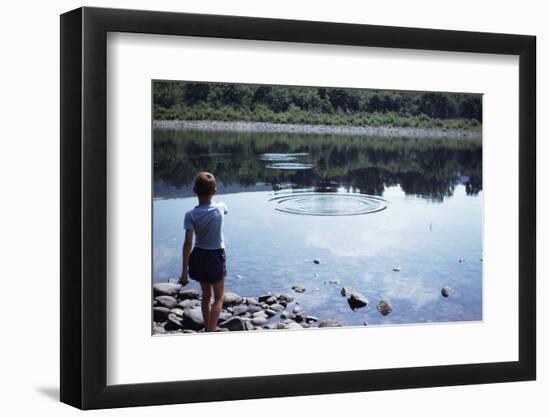 Boy Skipping Rocks-William P^ Gottlieb-Framed Photographic Print